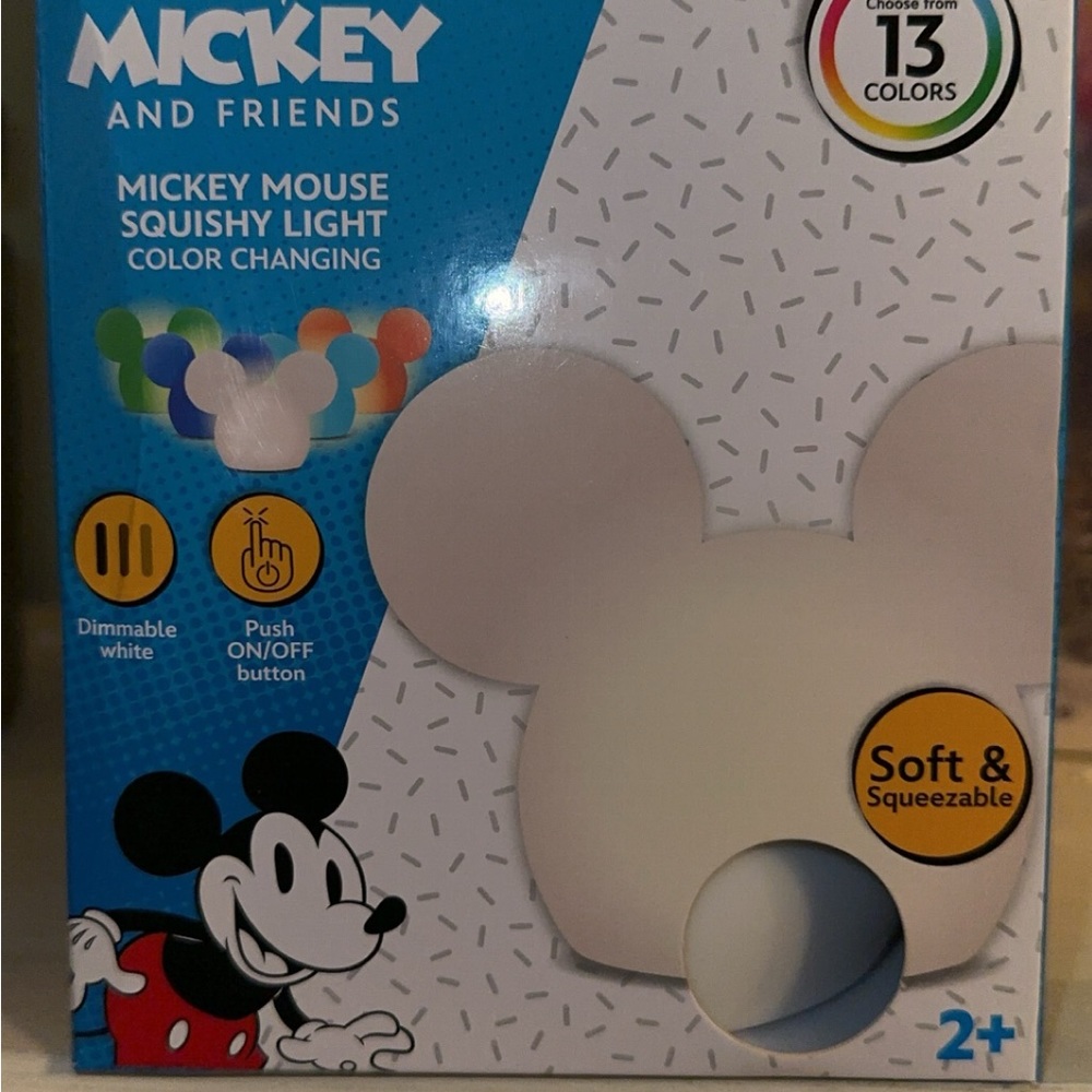 ❌SOLD❌Mickey Mouse 13 Different Colors Head Night Light Color Changing Squishy